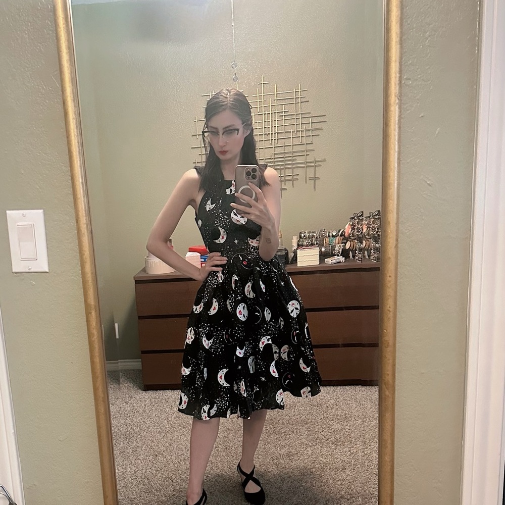 Pinup Couture Black moon maidens Harley Dress